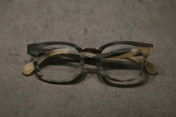 RIGARDS RG0002 Series Collection Highly Handcrafted Natural Horn Wire Cut Glasses RG-RG0002-HBYG Black and White Matte Transparent